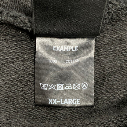 【中古品】【メンズ】 EXAMPLE エグザンプル GOD BLESS YOU ゴッド ブレス ユー BIG PRINT ビッグ プリント HOODED フーデッド SWEATSHIRT スウェットシャツ トップス パーカー 142-250806-ya-05-izu サイズ：XXL カラー：BLACK 万代Net店