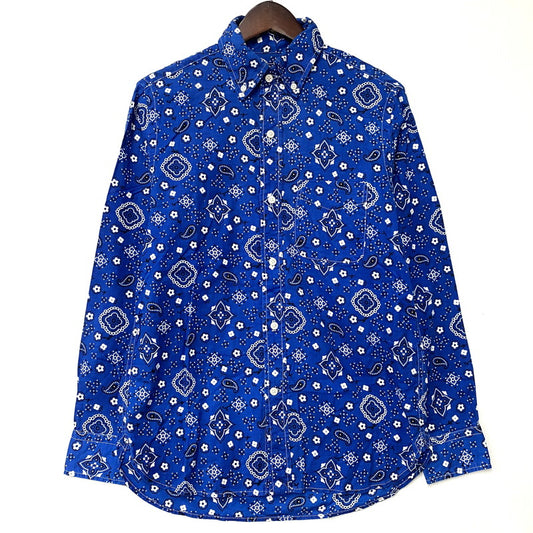 【中古品】【メンズ】 SUGAR CANE シュガーケーン PAISLEY LS BD SHIRT ペイズリー ロングスリーブ ボタンダウン シャツ 長袖 トップス 145-250806-as-39-izu サイズ：M カラー：ブルー系 万代Net店