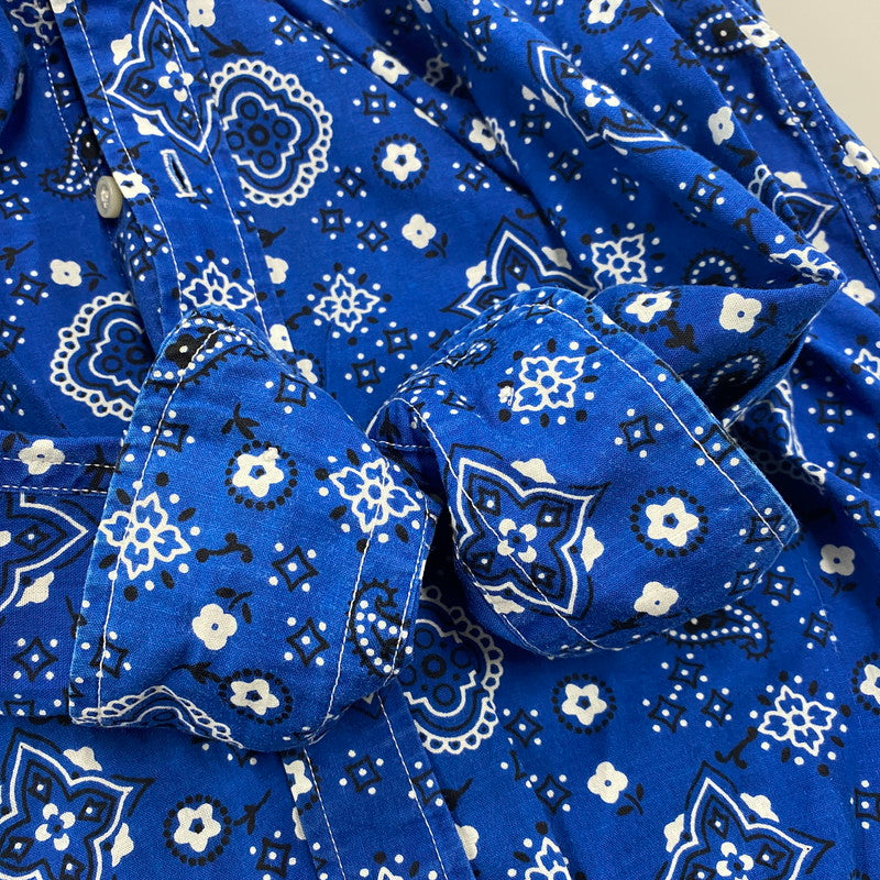 【中古品】【メンズ】 SUGAR CANE シュガーケーン PAISLEY LS BD SHIRT ペイズリー ロングスリーブ ボタンダウン シャツ 長袖 トップス 145-250806-as-39-izu サイズ：M カラー：ブルー系 万代Net店