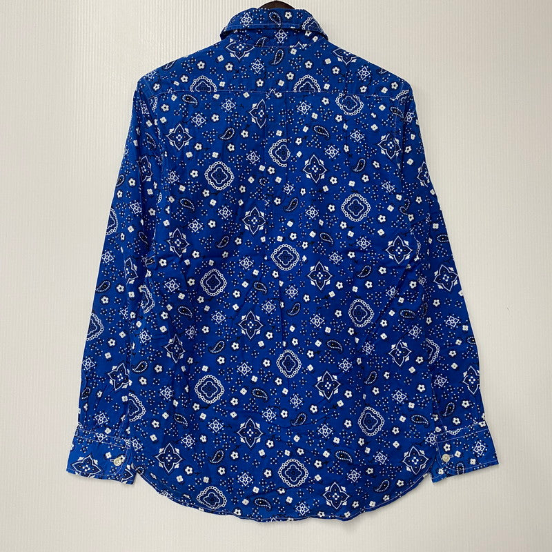 【中古品】【メンズ】 SUGAR CANE シュガーケーン PAISLEY LS BD SHIRT ペイズリー ロングスリーブ ボタンダウン シャツ 長袖 トップス 145-250806-as-39-izu サイズ：M カラー：ブルー系 万代Net店