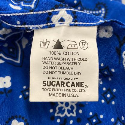 【中古品】【メンズ】 SUGAR CANE シュガーケーン PAISLEY LS BD SHIRT ペイズリー ロングスリーブ ボタンダウン シャツ 長袖 トップス 145-250806-as-39-izu サイズ：M カラー：ブルー系 万代Net店