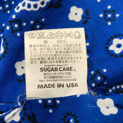 【中古品】【メンズ】 SUGAR CANE シュガーケーン PAISLEY LS BD SHIRT ペイズリー ロングスリーブ ボタンダウン シャツ 長袖 トップス 145-250806-as-39-izu サイズ：M カラー：ブルー系 万代Net店