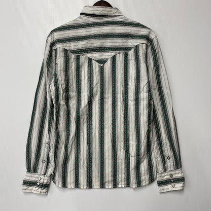 【中古品】【メンズ】 THE FLAT HEAD ザフラットヘッド STRIPE WESTERN LS SHIRT ストライプ ウエスタン ロングスリーブ シャツ 長袖 トップス 145-250806-as-40-izu サイズ：38 カラー：マルチカラー 万代Net店