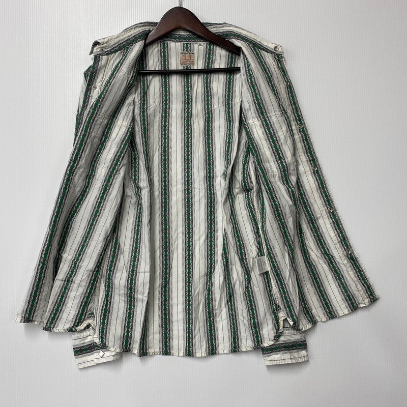 【中古品】【メンズ】 THE FLAT HEAD ザフラットヘッド STRIPE WESTERN LS SHIRT ストライプ ウエスタン ロングスリーブ シャツ 長袖 トップス 145-250806-as-40-izu サイズ：38 カラー：マルチカラー 万代Net店
