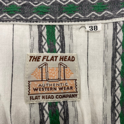 【中古品】【メンズ】 THE FLAT HEAD ザフラットヘッド STRIPE WESTERN LS SHIRT ストライプ ウエスタン ロングスリーブ シャツ 長袖 トップス 145-250806-as-40-izu サイズ：38 カラー：マルチカラー 万代Net店