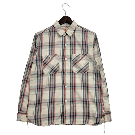 【中古品】【メンズ】 SUGAR CANE シュガーケーン COTTON TWILL CHECK WORK SHIRT SC26876 コットン ツイル チェック ワークシャツ 長袖 トップス 145-250808-as-20-izu サイズ：S カラー：マルチカラー 万代Net店