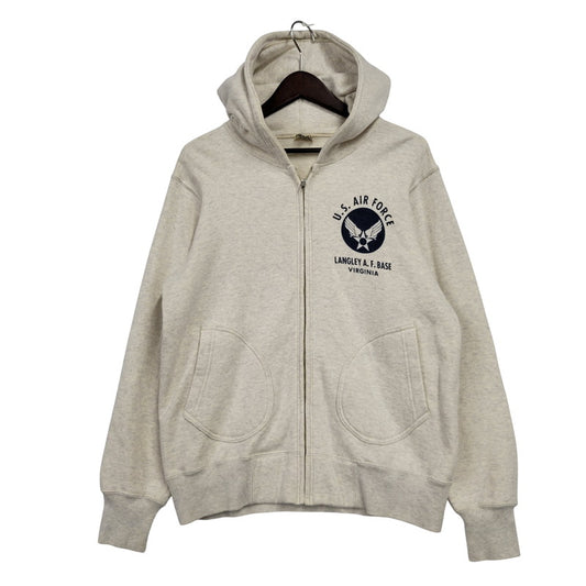 【中古品】【メンズ】 BUZZ RICKSON'S×PEANUTS バズリクソンズ×ピーナッツ BR68641 FULL ZIP SWEAT PARKA U.S.AIR FORCE フルジップスウェットパーカ ユーエスエアフォース トップス アウター 長袖 145-250804-ma-10-izu サイズ：M カラー：グレー 万代Net店