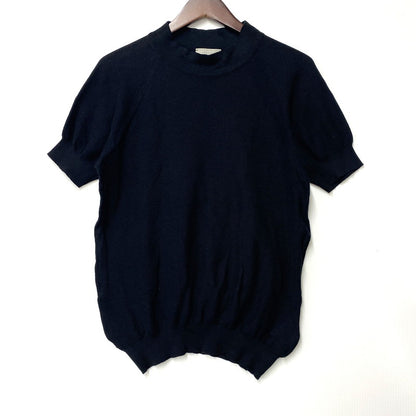 【中古品】【メンズ】 MARGARET HOWELL マーガレットハウエル × JOHN SMEDLEY ジョンスメドレー SS COTTON KNIT T-SHIRT 579-7160003 ショートスリーブ コットン ニット Tシャツ 半袖 トップス 141-250806-as-43-izu サイズ：M カラー：ブラック 万代Net店