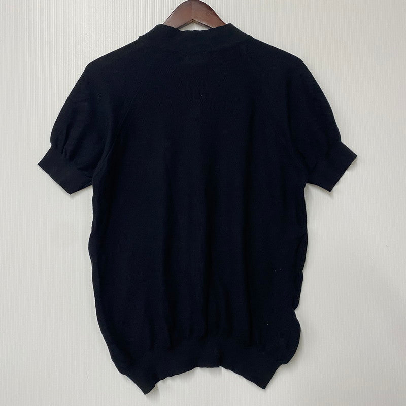 【中古品】【メンズ】 MARGARET HOWELL マーガレットハウエル × JOHN SMEDLEY ジョンスメドレー SS COTTON KNIT T-SHIRT 579-7160003 ショートスリーブ コットン ニット Tシャツ 半袖 トップス 141-250806-as-43-izu サイズ：M カラー：ブラック 万代Net店