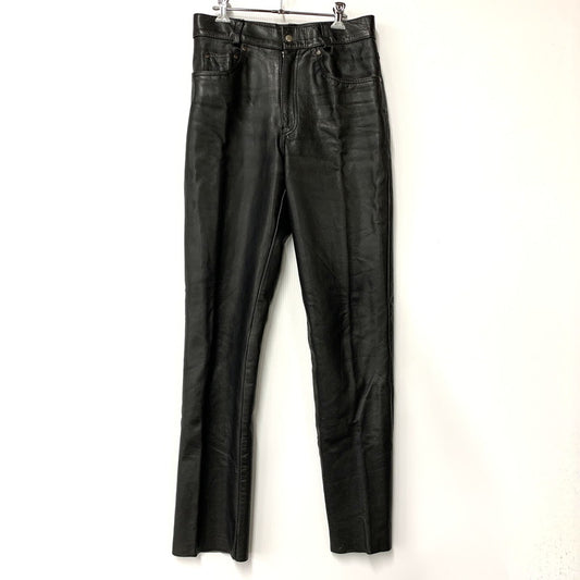 【中古品】【メンズ】 USED ユーズド LEATHER BIKER PANTS レザーバイカーパンツ ズボン ボトムス 156-250809-ma-11-izu サイズ：不明 カラー：ブラック 万代Net店