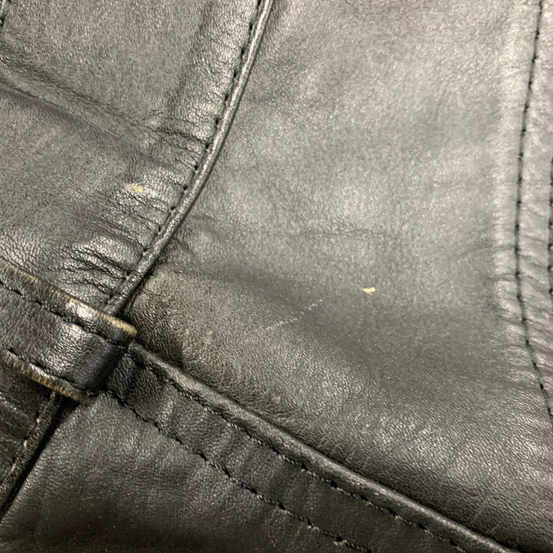 【中古品】【メンズ】 USED ユーズド LEATHER BIKER PANTS レザーバイカーパンツ ズボン ボトムス 156-250809-ma-11-izu サイズ：不明 カラー：ブラック 万代Net店