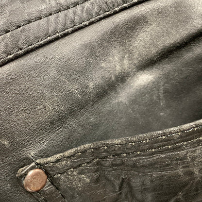 【中古品】【メンズ】 USED ユーズド LEATHER BIKER PANTS レザーバイカーパンツ ズボン ボトムス 156-250809-ma-11-izu サイズ：不明 カラー：ブラック 万代Net店