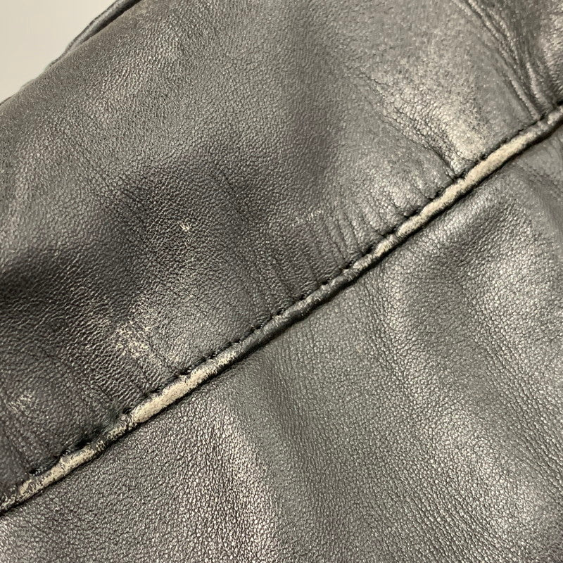 【中古品】【メンズ】 USED ユーズド LEATHER BIKER PANTS レザーバイカーパンツ ズボン ボトムス 156-250809-ma-11-izu サイズ：不明 カラー：ブラック 万代Net店