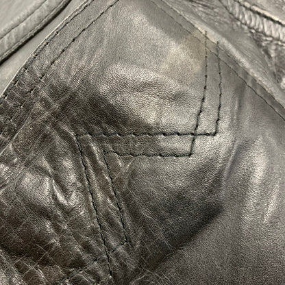 【中古品】【メンズ】 USED ユーズド LEATHER BIKER PANTS レザーバイカーパンツ ズボン ボトムス 156-250809-ma-11-izu サイズ：不明 カラー：ブラック 万代Net店