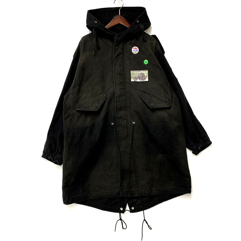 【中古品】RAF SIMONS ラフシモンズ 211-M710 21SS MEDIUM LENGTH PARKA　ミディアム レングス モッズコート 141-250805-rk-01-izu サイズ：44 カラー：ブラック 万代Net店