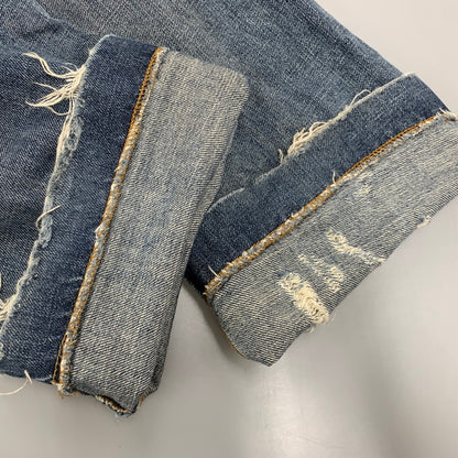 【中古品】【メンズ】 DOLCE&GABBANA ドルチェアンドガッバーナ G3S6CD G8309 CRASH DENIM PANTS クラッシュデニムパンツ ズボン ボトムス 152-250809-ma-14-izu サイズ：50 カラー：インディゴ 万代Net店
