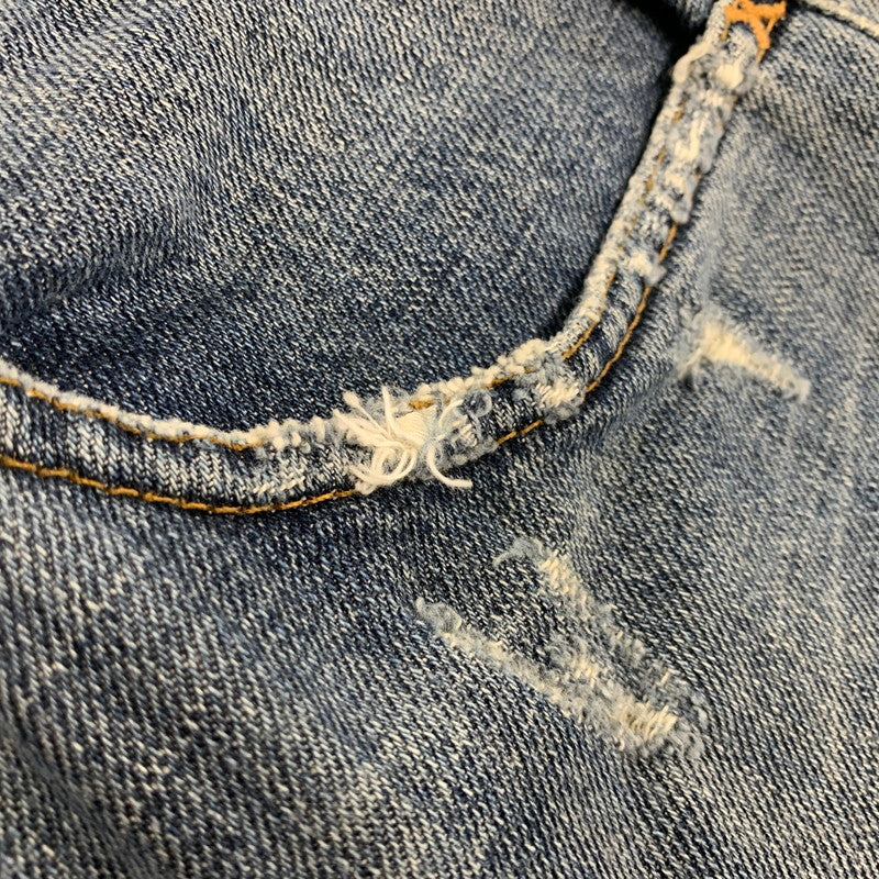 【中古品】【メンズ】 DOLCE&GABBANA ドルチェアンドガッバーナ G3S6CD G8309 CRASH DENIM PANTS クラッシュデニムパンツ ズボン ボトムス 152-250809-ma-14-izu サイズ：50 カラー：インディゴ 万代Net店