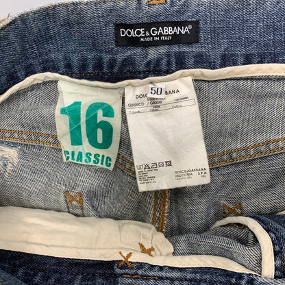 【中古品】【メンズ】 DOLCE&GABBANA ドルチェアンドガッバーナ G3S6CD G8309 CRASH DENIM PANTS クラッシュデニムパンツ ズボン ボトムス 152-250809-ma-14-izu サイズ：50 カラー：インディゴ 万代Net店