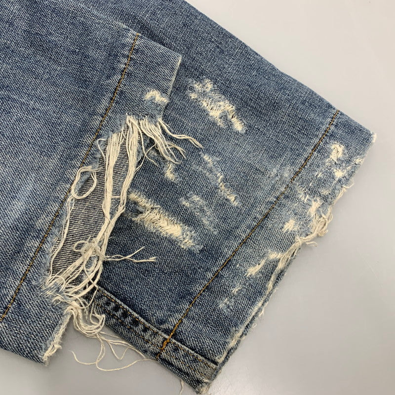 【中古品】【メンズ】 DOLCE&GABBANA ドルチェアンドガッバーナ G3S6CD G8309 CRASH DENIM PANTS クラッシュデニムパンツ ズボン ボトムス 152-250809-ma-14-izu サイズ：50 カラー：インディゴ 万代Net店