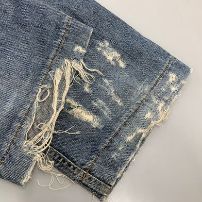 【中古品】【メンズ】 DOLCE&GABBANA ドルチェアンドガッバーナ G3S6CD G8309 CRASH DENIM PANTS クラッシュデニムパンツ ズボン ボトムス 152-250809-ma-14-izu サイズ：50 カラー：インディゴ 万代Net店