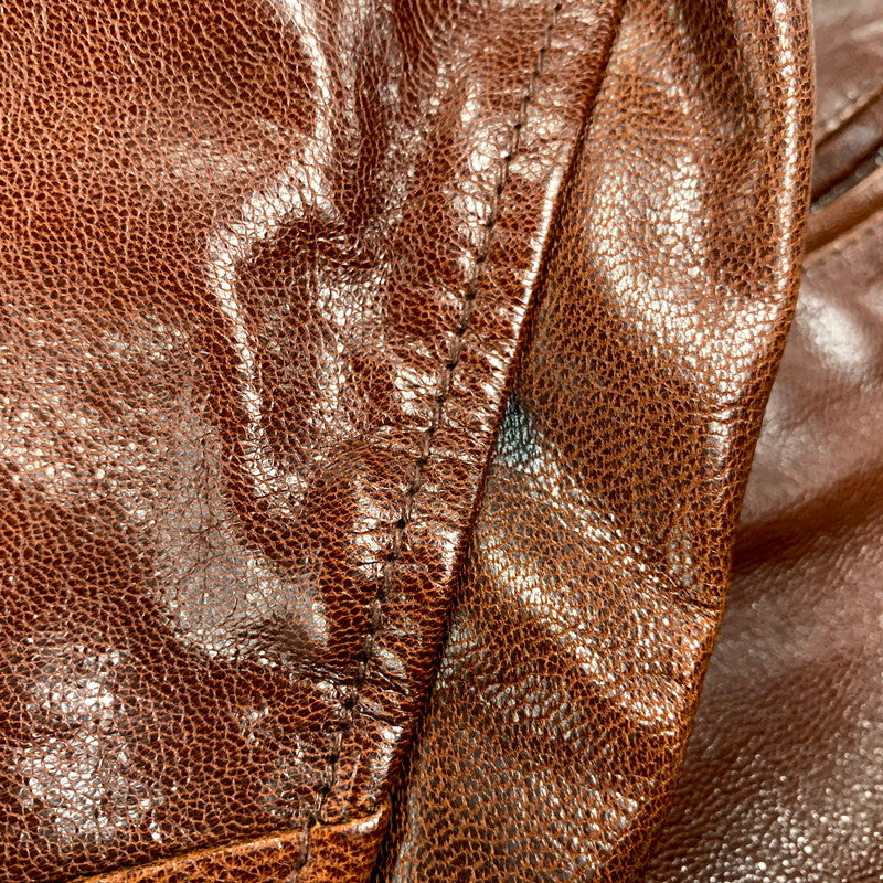 【中古品】WESTRIDE ウエストライド GOAT LEATHER TAILORED JACKET ゴート レザー テーラード ジャケット アウター 145-250805-rk-03-izu サイズ：40 カラー：ブラウン 万代Net店