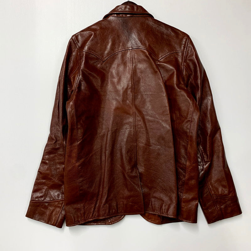 【中古品】WESTRIDE ウエストライド GOAT LEATHER TAILORED JACKET ゴート レザー テーラード ジャケット アウター 145-250805-rk-03-izu サイズ：40 カラー：ブラウン 万代Net店