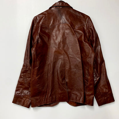 【中古品】WESTRIDE ウエストライド GOAT LEATHER TAILORED JACKET ゴート レザー テーラード ジャケット アウター 145-250805-rk-03-izu サイズ：40 カラー：ブラウン 万代Net店