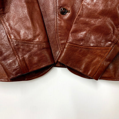 【中古品】WESTRIDE ウエストライド GOAT LEATHER TAILORED JACKET ゴート レザー テーラード ジャケット アウター 145-250805-rk-03-izu サイズ：40 カラー：ブラウン 万代Net店