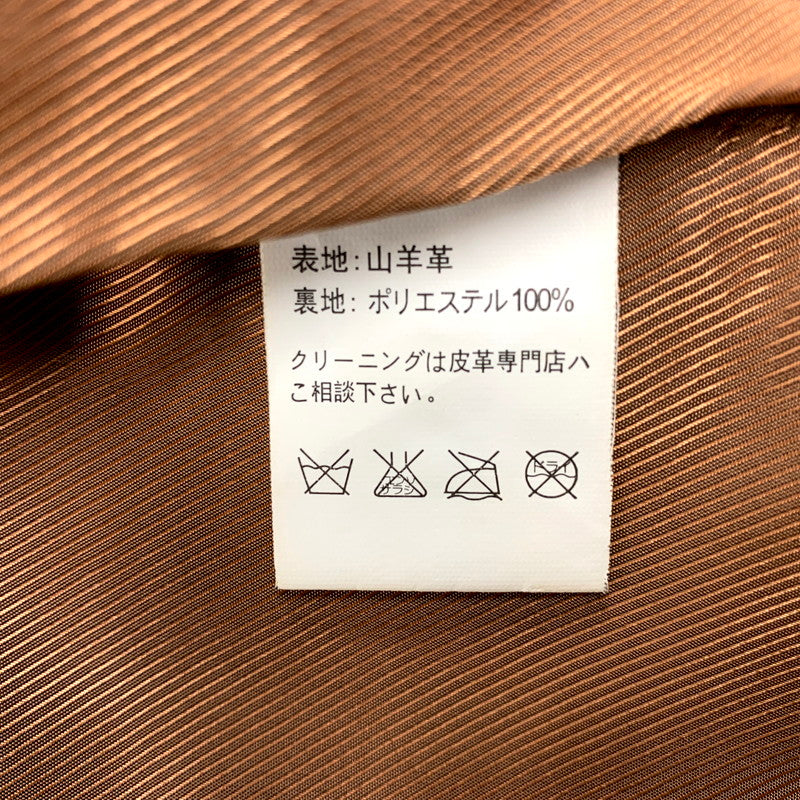 【中古品】WESTRIDE ウエストライド GOAT LEATHER TAILORED JACKET ゴート レザー テーラード ジャケット アウター 145-250805-rk-03-izu サイズ：40 カラー：ブラウン 万代Net店