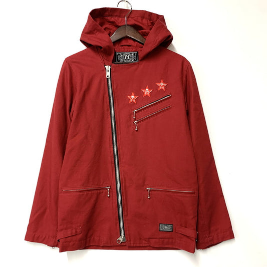【中古品】【メンズ】 ROLLING CRADLE ローリング クレイドル ZIP UP HOODED JACKET ジップアップ フーデッド ジャケット トップス アウター 142-250808-ya-08-izu サイズ：S カラー：レッド 万代Net店