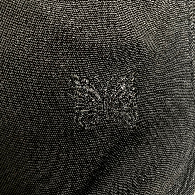 【中古品】【メンズ】 Needles ニードルス CAVALRY TWILL PANTS MR204 キャバリー ツイル パンツ ロゴ 刺繍 ズボン ボトムス 151-250805-ay-09-izu サイズ：M カラー：ブラック 万代Net店