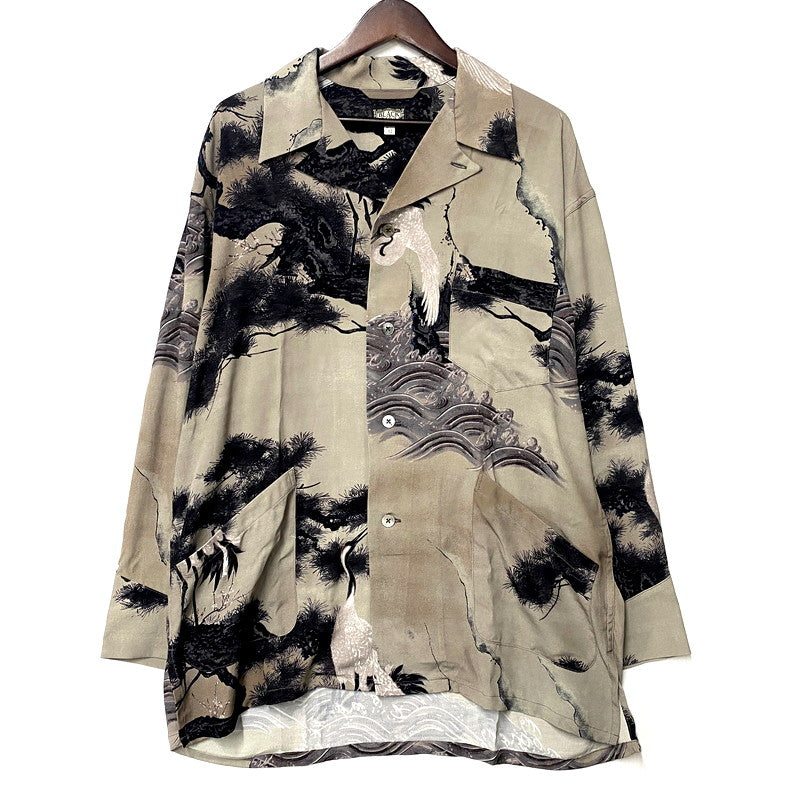【中古美品】【メンズ】 BLACK SIGN ブラックサイン 25SS JYAKUCHU ITO THREE QUARTER SLEEVE NIGHT HAWAIIANER SLEEVE NIGHT HAWAIIAN SHIRT BSSL-25111 スリー クォーター スリーブ ナイト ハワイアン シャツ 145-250805-ay-12-izu サイズ：42 カラー：マルチ 万代Net店