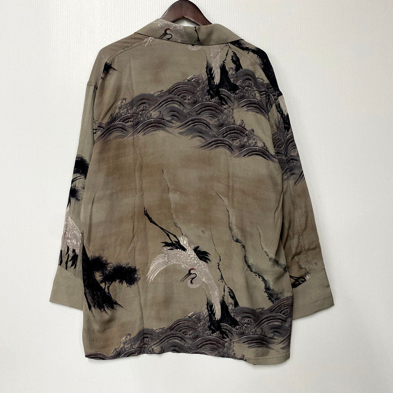 【中古美品】【メンズ】 BLACK SIGN ブラックサイン 25SS JYAKUCHU ITO THREE QUARTER SLEEVE NIGHT HAWAIIANER SLEEVE NIGHT HAWAIIAN SHIRT BSSL-25111 スリー クォーター スリーブ ナイト ハワイアン シャツ 145-250805-ay-12-izu サイズ：42 カラー：マルチ 万代Net店