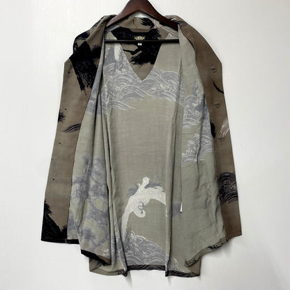 【中古美品】【メンズ】 BLACK SIGN ブラックサイン 25SS JYAKUCHU ITO THREE QUARTER SLEEVE NIGHT HAWAIIANER SLEEVE NIGHT HAWAIIAN SHIRT BSSL-25111 スリー クォーター スリーブ ナイト ハワイアン シャツ 145-250805-ay-12-izu サイズ：42 カラー：マルチ 万代Net店