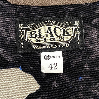 【中古美品】【メンズ】 BLACK SIGN ブラックサイン 25SS JYAKUCHU ITO THREE QUARTER SLEEVE NIGHT HAWAIIANER SLEEVE NIGHT HAWAIIAN SHIRT BSSL-25111 スリー クォーター スリーブ ナイト ハワイアン シャツ 145-250805-ay-12-izu サイズ：42 カラー：マルチ 万代Net店