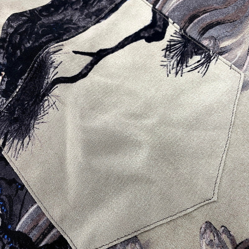 【中古美品】【メンズ】 BLACK SIGN ブラックサイン 25SS JYAKUCHU ITO THREE QUARTER SLEEVE NIGHT HAWAIIANER SLEEVE NIGHT HAWAIIAN SHIRT BSSL-25111 スリー クォーター スリーブ ナイト ハワイアン シャツ 145-250805-ay-12-izu サイズ：42 カラー：マルチ 万代Net店