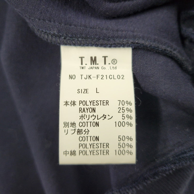 【中古品】【メンズ】 TMT ティーエムティー ZIP UP BLOUSON TJK-F21CL02 ジップアップ ブルゾン ジャケット アウター 140-250811-as-19-izu サイズ：L カラー：ネイビー 万代Net店