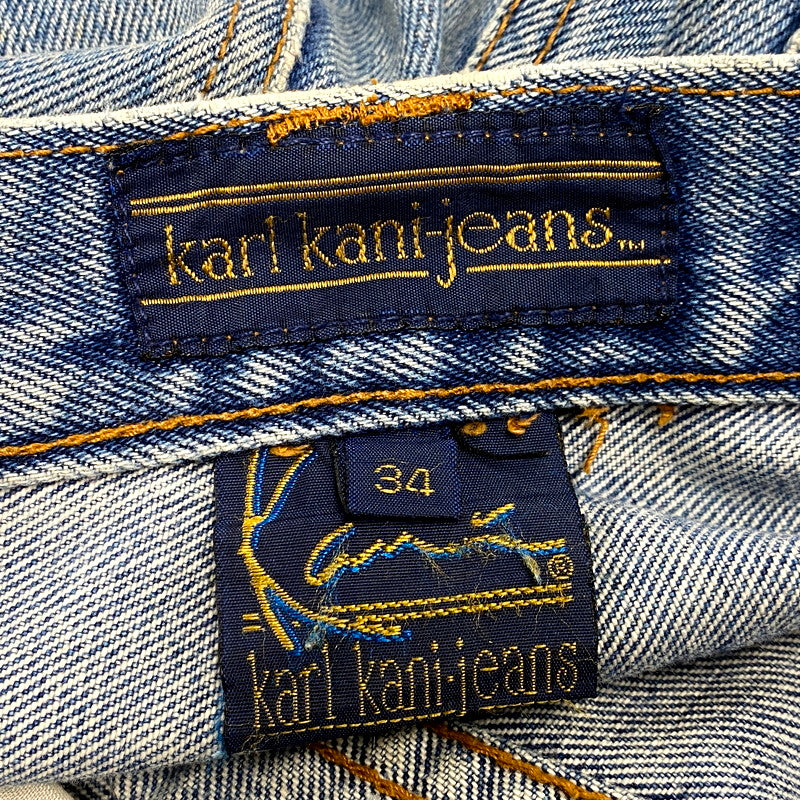 【中古品】【メンズ】 KARL KANI-JEANS カールカナイ ジーンズ WIDE DENIM PANTS ワイド デニム パンツ ズボン ボトムス 157-250805-ay-04-izu サイズ：34 カラー：ライトインディゴ 万代Net店