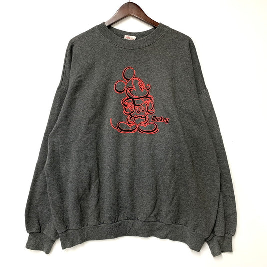 【中古品】【メンズ】 DISNEY STORE ディズニーストア MICKEY MOUSE SWEATSHIRT ミッキー スウェットシャツ トレーナー 長袖 トップス 146-250808-as-14-izu カラー：グレー 万代Net店