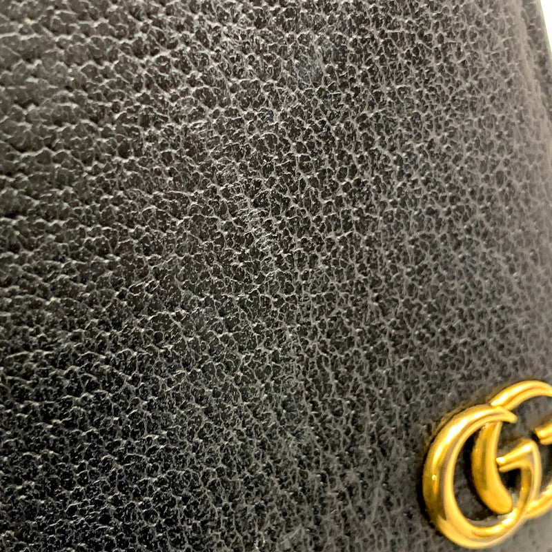 【中古品】GUCCI グッチ 428737 DOUBLE G LEATHER CARD CASE 財布 ダブル レザー カード ケース 181-250805-rk-08-izu カラー：ブラック 万代Net店