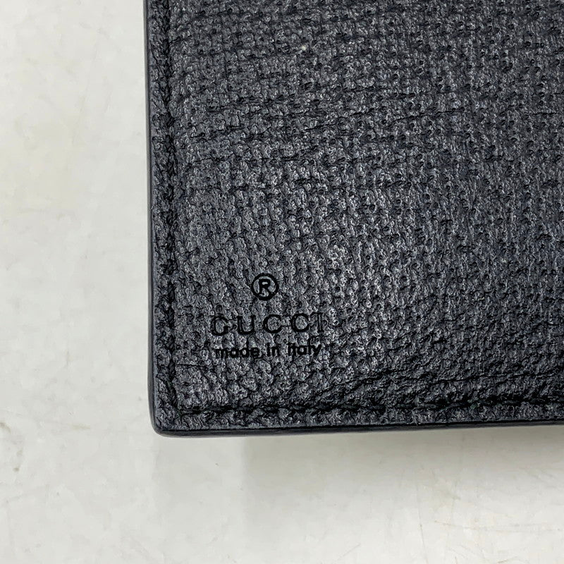 【中古品】GUCCI グッチ 428737 DOUBLE G LEATHER CARD CASE 財布 ダブル レザー カード ケース 181-250805-rk-08-izu カラー：ブラック 万代Net店
