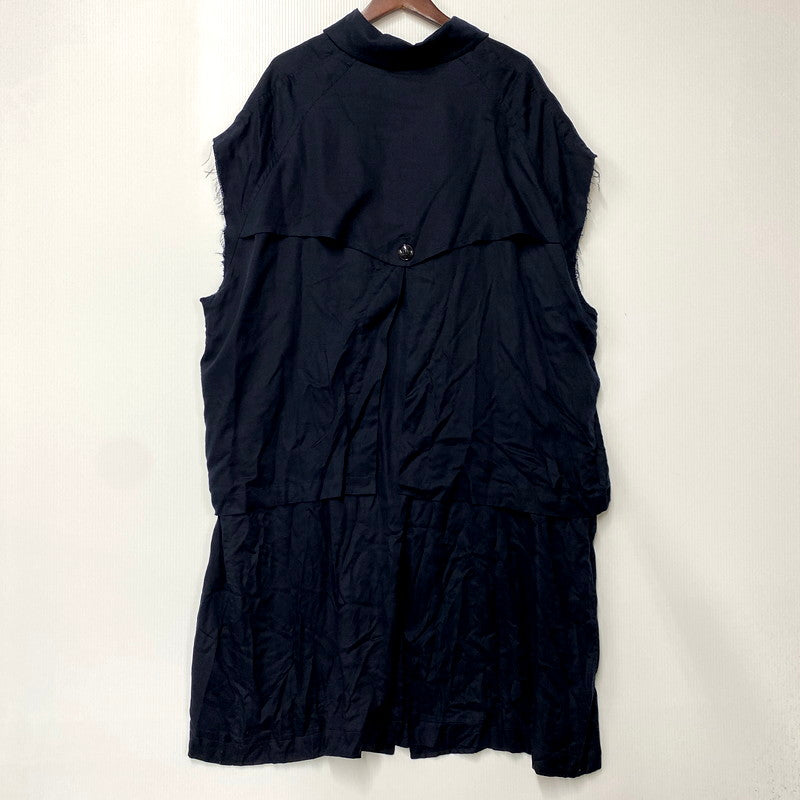 【中古品】【メンズ】 ENHARMONIC TAVERN エンハーモニック・タヴァーン LSD-BB1C1 22SS SLEEVELESS LAYERED COAT スリーブレスレイヤードコート アウター ノースリーブ 141-250811-ma-15-izu サイズ：48 カラー：NAVY 万代Net店