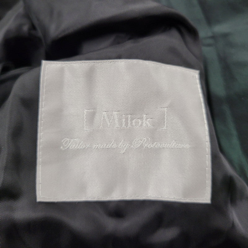 【中古品】【メンズ】 Milok ミロック MAXI TRENCH COAT M18AWCO01 マキシ トレンチコート アウター 140-250811-as-18-izu サイズ：46 カラー：グリーン 万代Net店