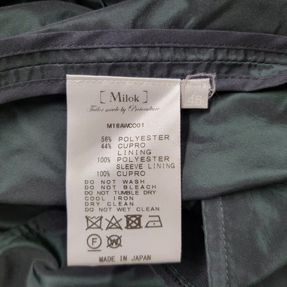 【中古品】【メンズ】 Milok ミロック MAXI TRENCH COAT M18AWCO01 マキシ トレンチコート アウター 140-250811-as-18-izu サイズ：46 カラー：グリーン 万代Net店