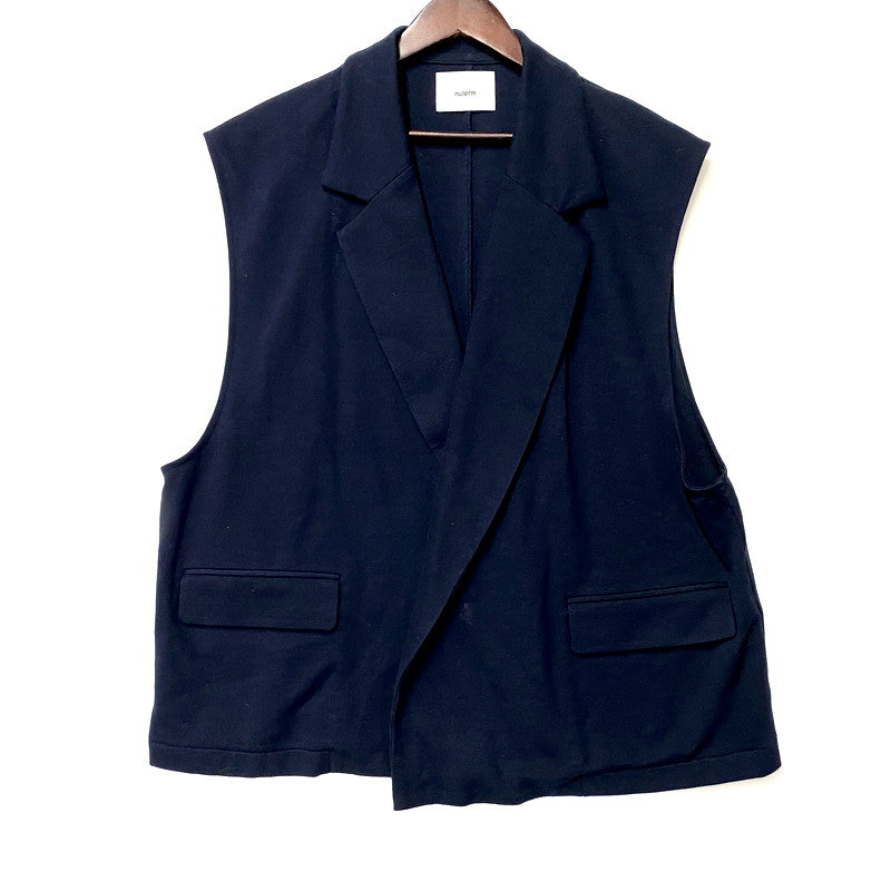 【中古品】【メンズ】 NUTERM ニューターム 001TT-022S NO BUTTON VEST ノーボタンベスト トップス ノースリーブ 140-250811-ma-21-izu サイズ：M カラー：NAVY 万代Net店