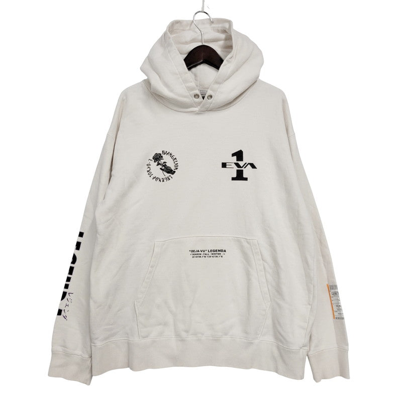 【現状渡し品】【メンズ】 LEGENDA レジェンダ ×EVANGELION エヴァンゲリオン LEC854 碇シンジ HOODED SWEATSHIRT フーデッド スウェットシャツ トップス パーカー 142-250811-ya-06-izu サイズ：M カラー：ホワイト 万代Net店