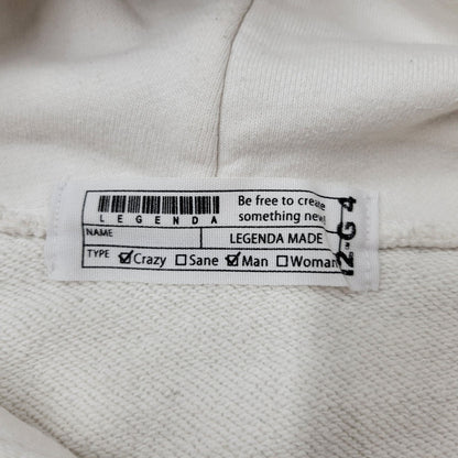 【現状渡し品】【メンズ】 LEGENDA レジェンダ ×EVANGELION エヴァンゲリオン LEC854 碇シンジ HOODED SWEATSHIRT フーデッド スウェットシャツ トップス パーカー 142-250811-ya-06-izu サイズ：M カラー：ホワイト 万代Net店