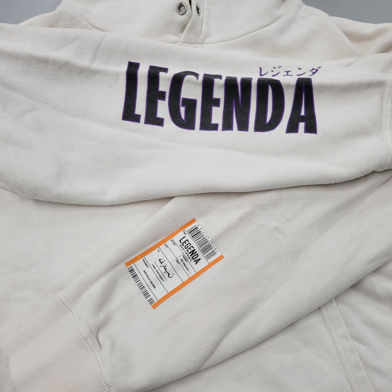 【現状渡し品】【メンズ】 LEGENDA レジェンダ ×EVANGELION エヴァンゲリオン LEC854 碇シンジ HOODED SWEATSHIRT フーデッド スウェットシャツ トップス パーカー 142-250811-ya-06-izu サイズ：M カラー：ホワイト 万代Net店