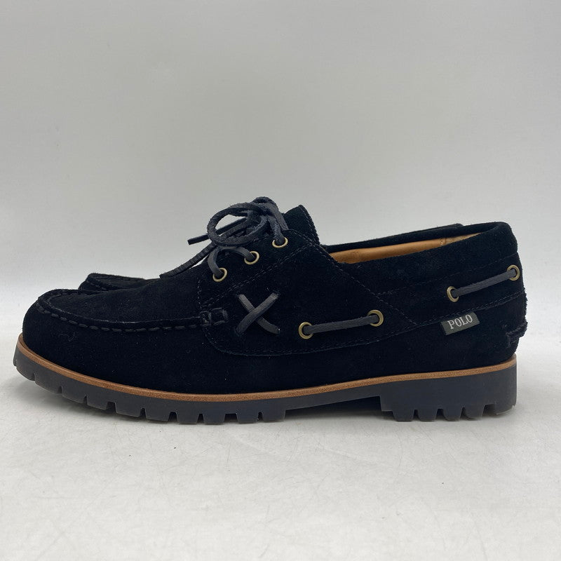 【中古美品】【メンズ】 POLO RALPH LAUREN ポロ・ラルフローレン RANGER DECK-CS-BTS レンジャー デッキ シューズ 靴 164-250806-as-06-izu サイズ：27.5cm カラー：ブラック 万代Net店