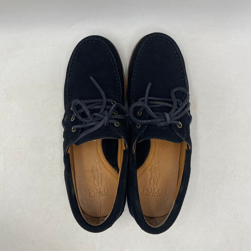 【中古美品】【メンズ】 POLO RALPH LAUREN ポロ・ラルフローレン RANGER DECK-CS-BTS レンジャー デッキ シューズ 靴 164-250806-as-06-izu サイズ：27.5cm カラー：ブラック 万代Net店